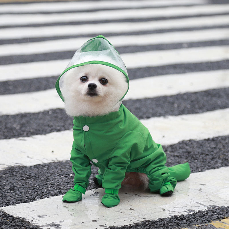 Four-Legged All-Inclusive One-Piece Waterproof Pet Raincoat