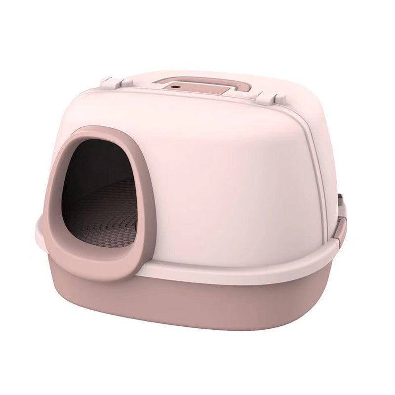 Fully Enclosed Splash-Proof Front-Flip Cat Toilet