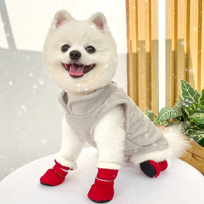 Thickened And Velvet Warm Non-Slip Dog Shoes
