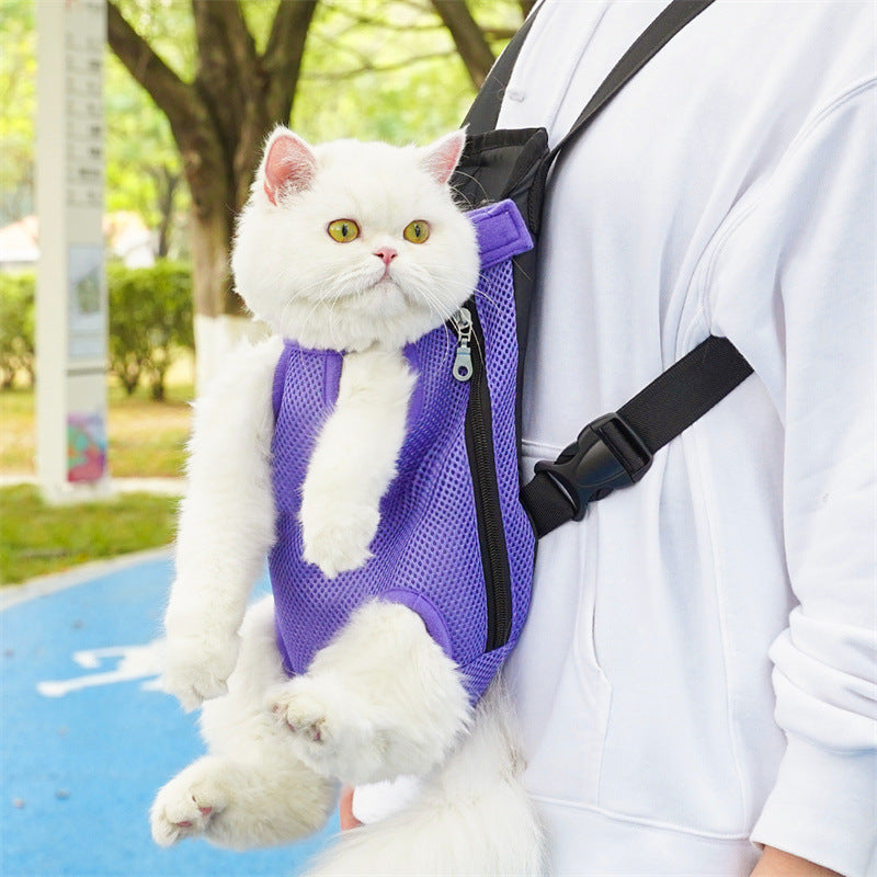 Portable Mesh Breathable Pet Backpack