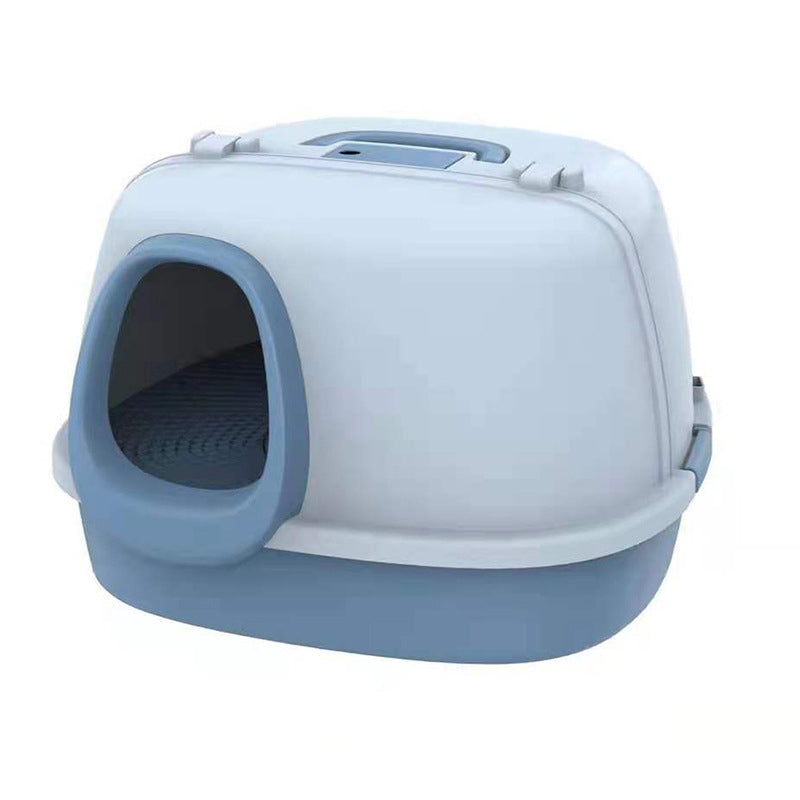 Fully Enclosed Splash-Proof Front-Flip Cat Toilet