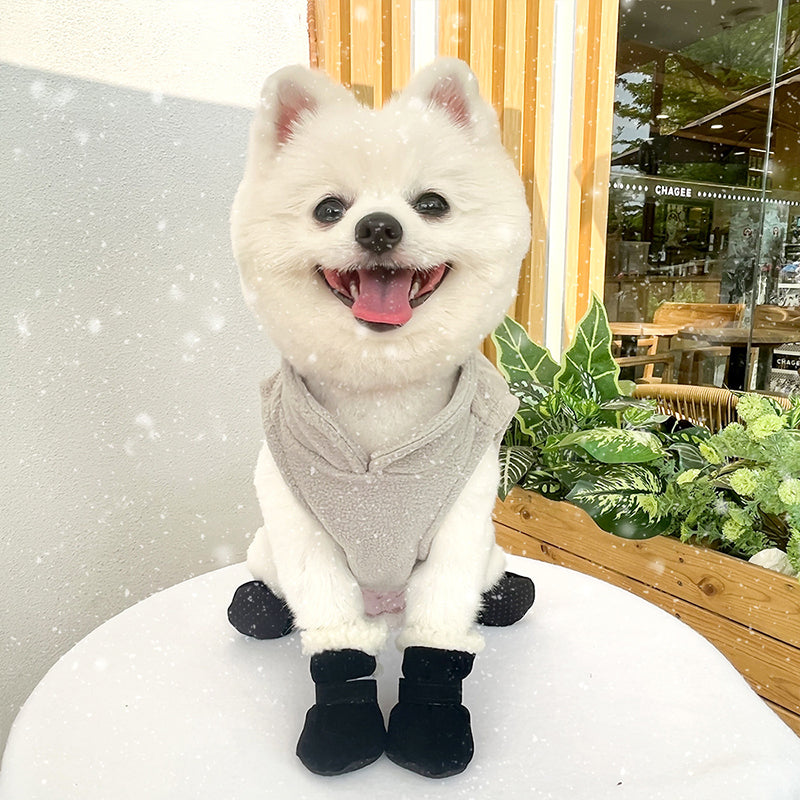 Thickened And Velvet Warm Non-Slip Dog Shoes