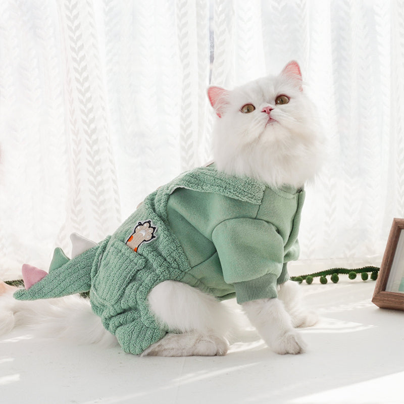 3D Dinosaur Autumn and Winter Pet Cotton Clothes