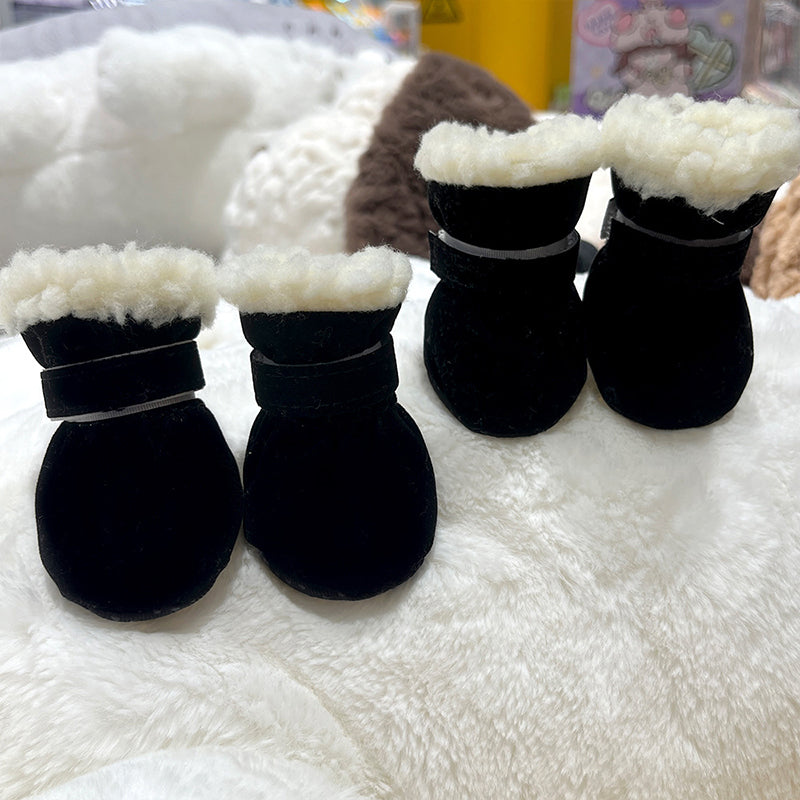 Thickened And Velvet Warm Non-Slip Dog Shoes