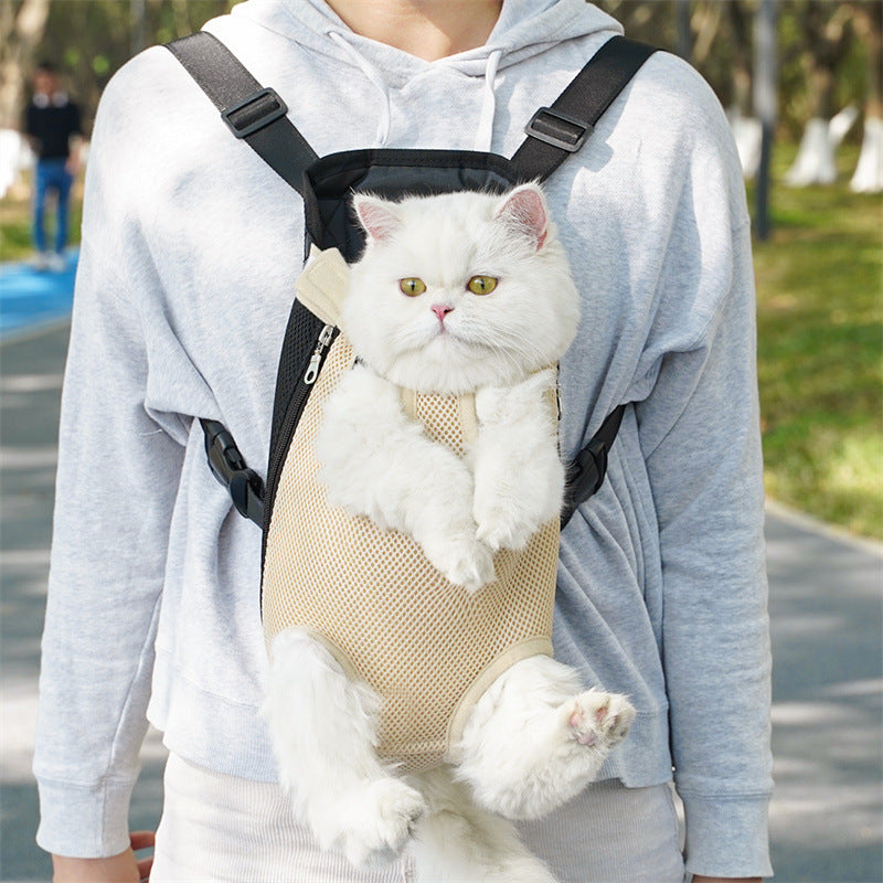 Portable Mesh Breathable Pet Backpack