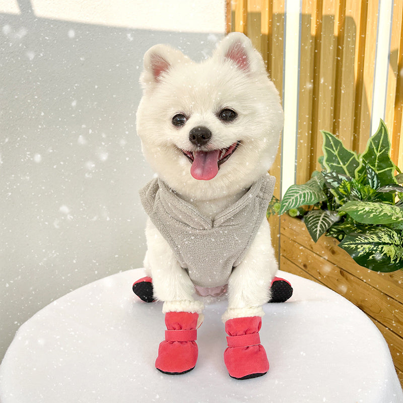 Thickened And Velvet Warm Non-Slip Dog Shoes