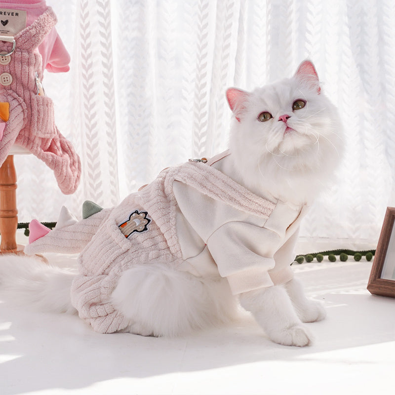 3D Dinosaur Autumn and Winter Pet Cotton Clothes