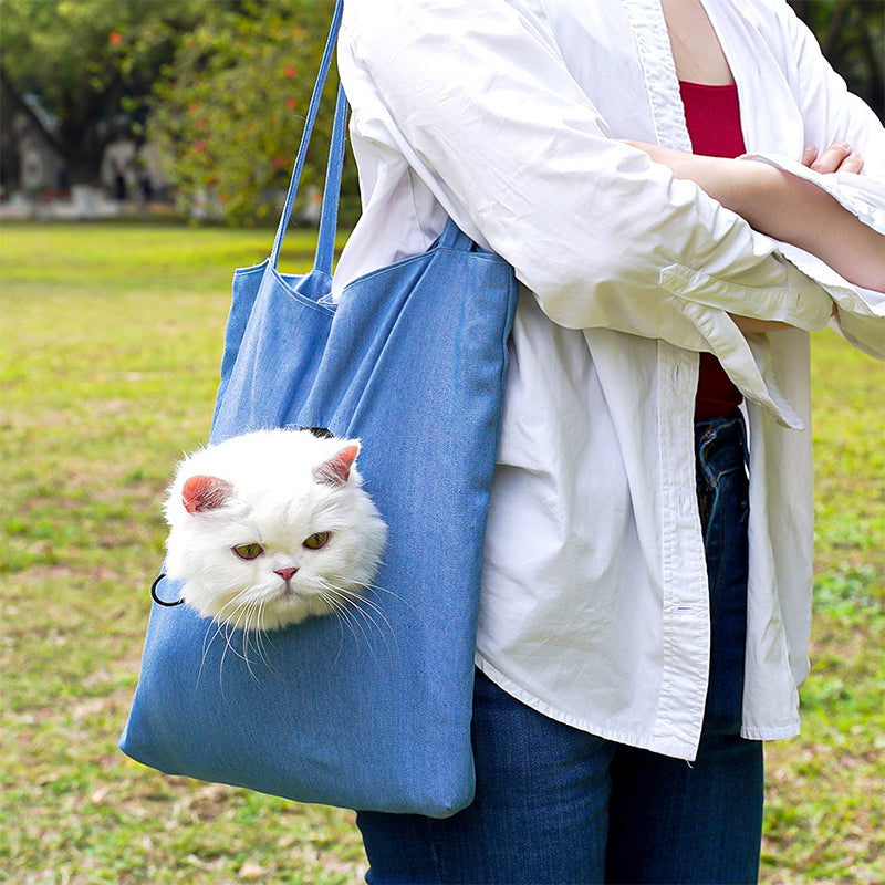 Pet shoulder bag with exposed head