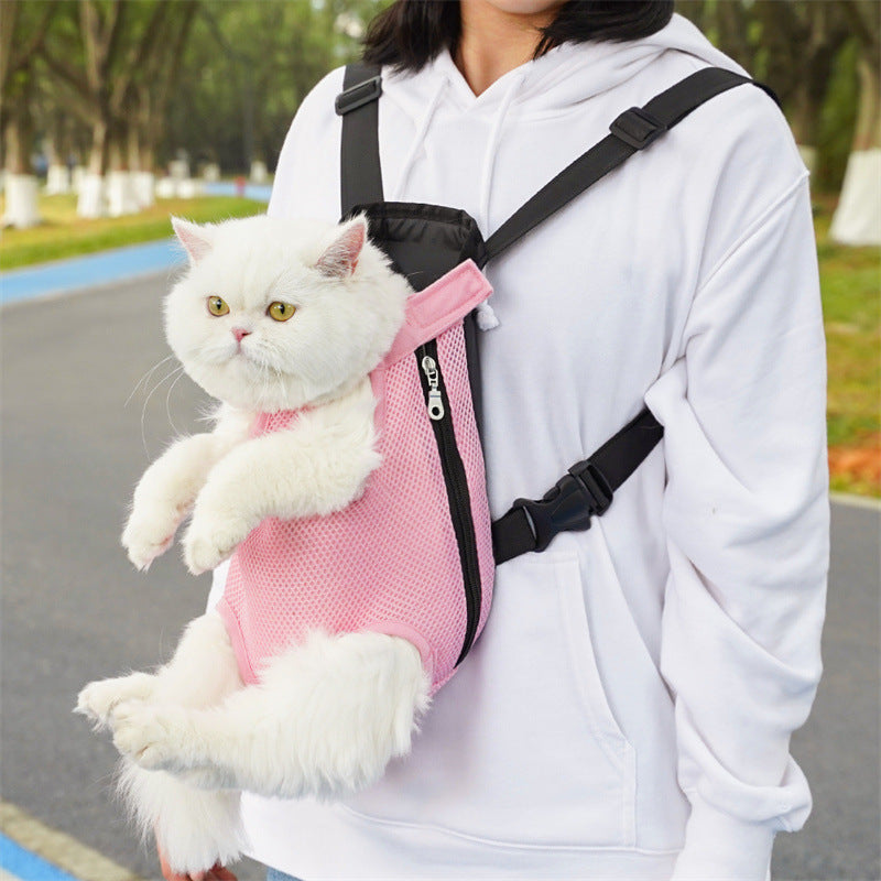 Portable Mesh Breathable Pet Backpack