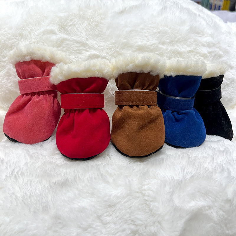 Thickened And Velvet Warm Non-Slip Dog Shoes