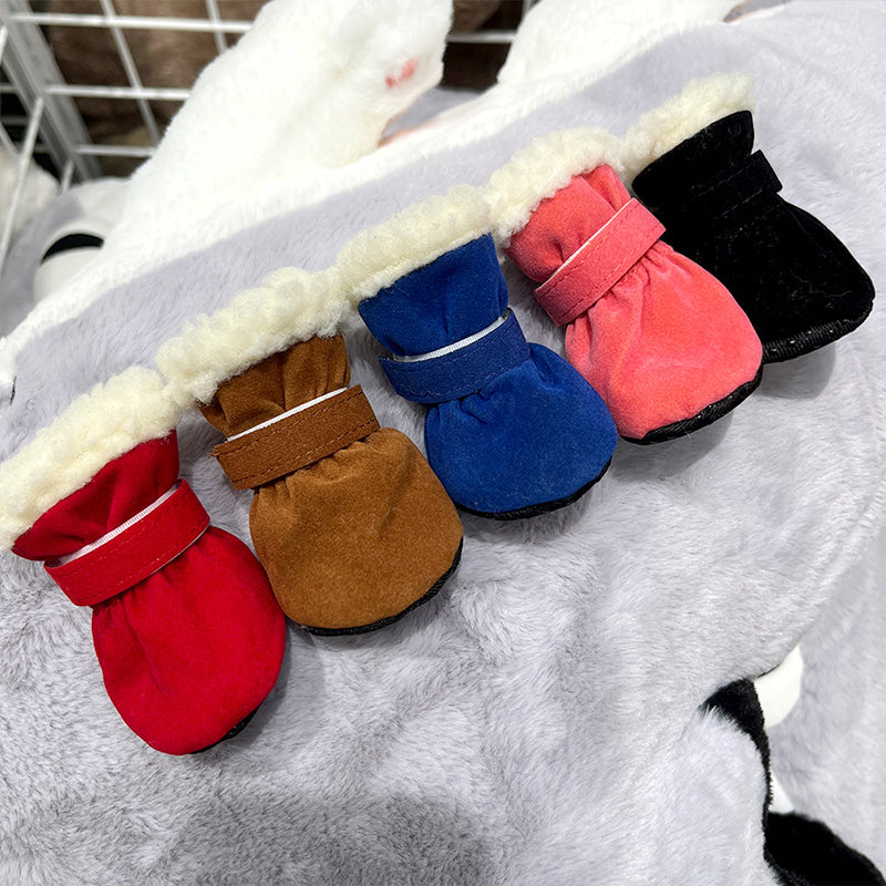 Thickened And Velvet Warm Non-Slip Dog Shoes