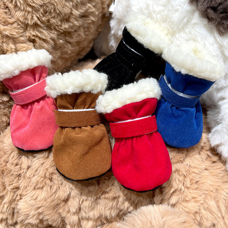 Thickened And Velvet Warm Non-Slip Dog Shoes