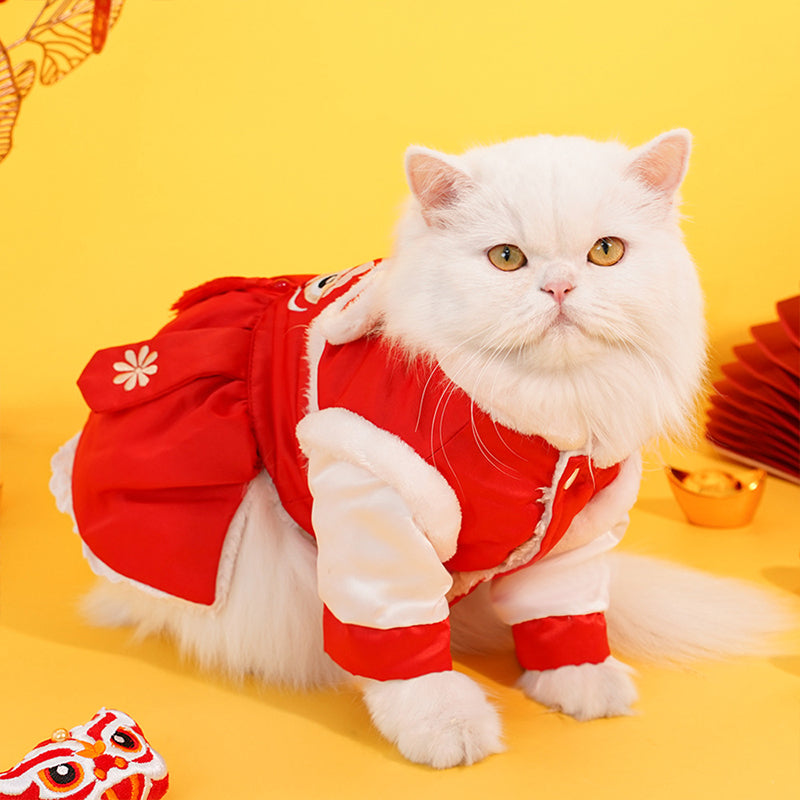 Pet New Year Tang Suit Cotton-padded Jacket