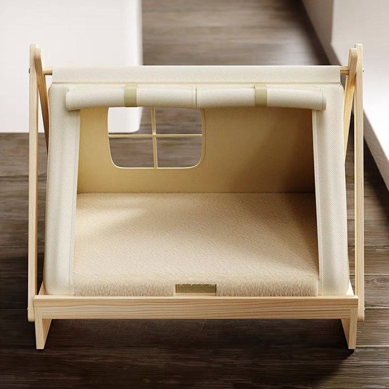 Solid Wood Enclosed Pet Tent Puppy House