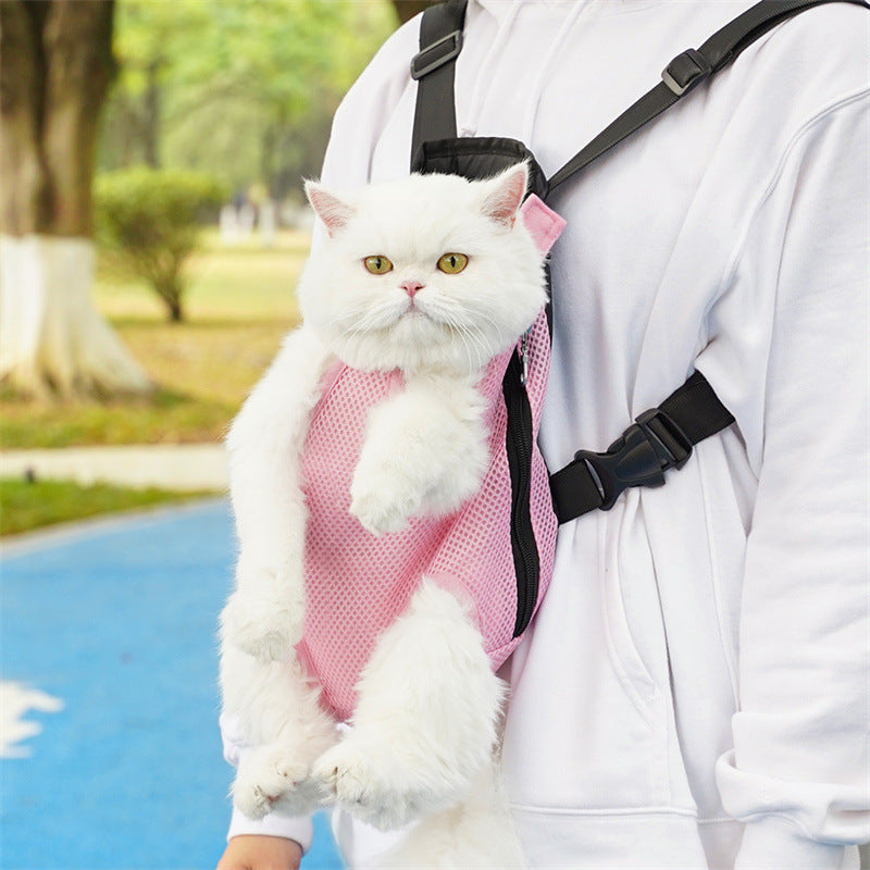 Portable Mesh Breathable Pet Backpack