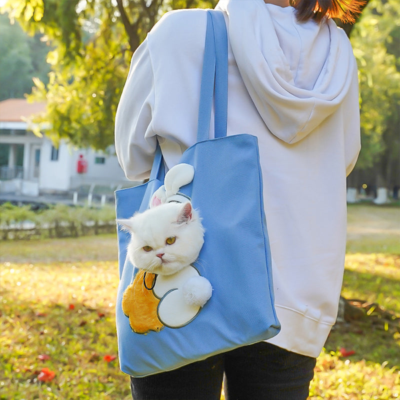Little White Rabbit Shaped Pet Shoulder Bag With Exposed Head