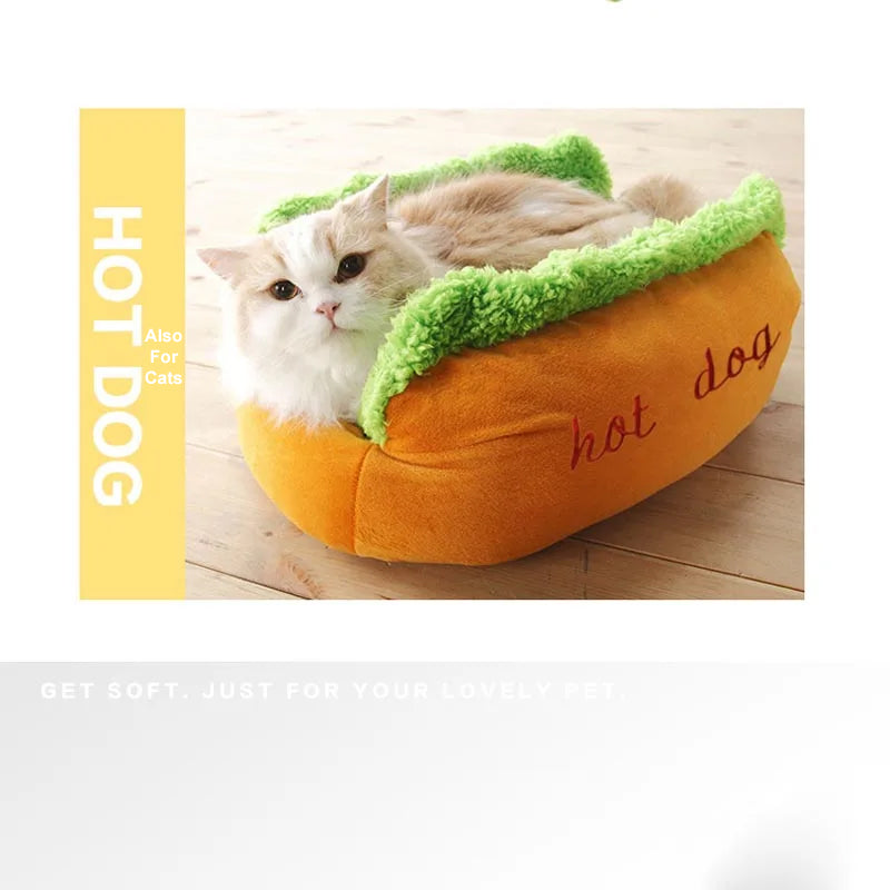 Warm Hot Dog Bed For Small Dogs