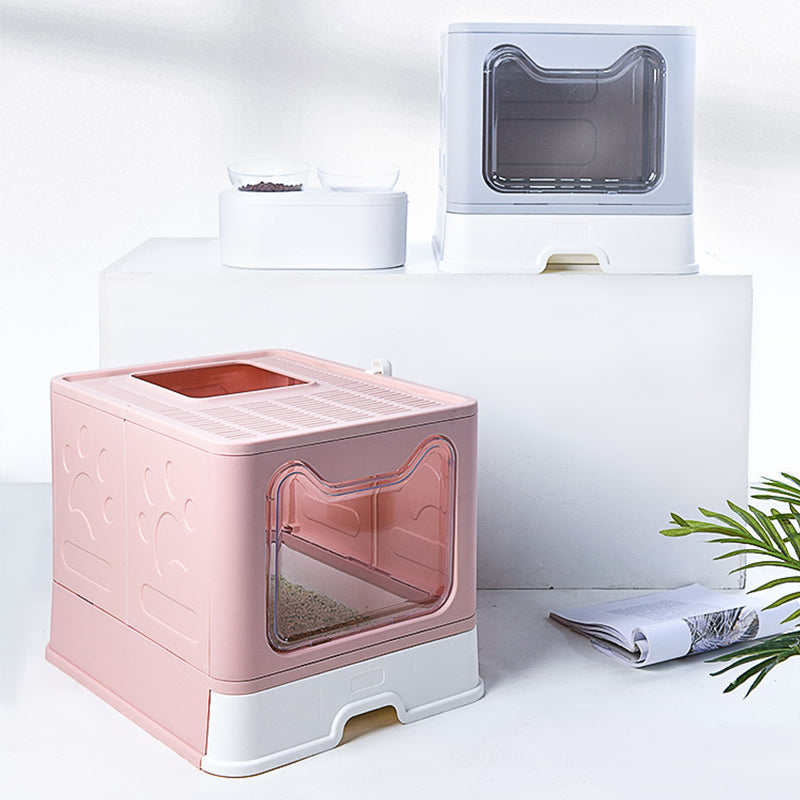 Owl Top Entry Folding Cat Litter Box