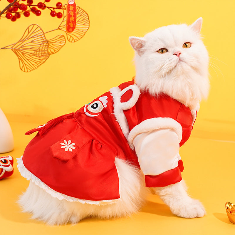 Pet New Year Tang Suit Cotton-padded Jacket