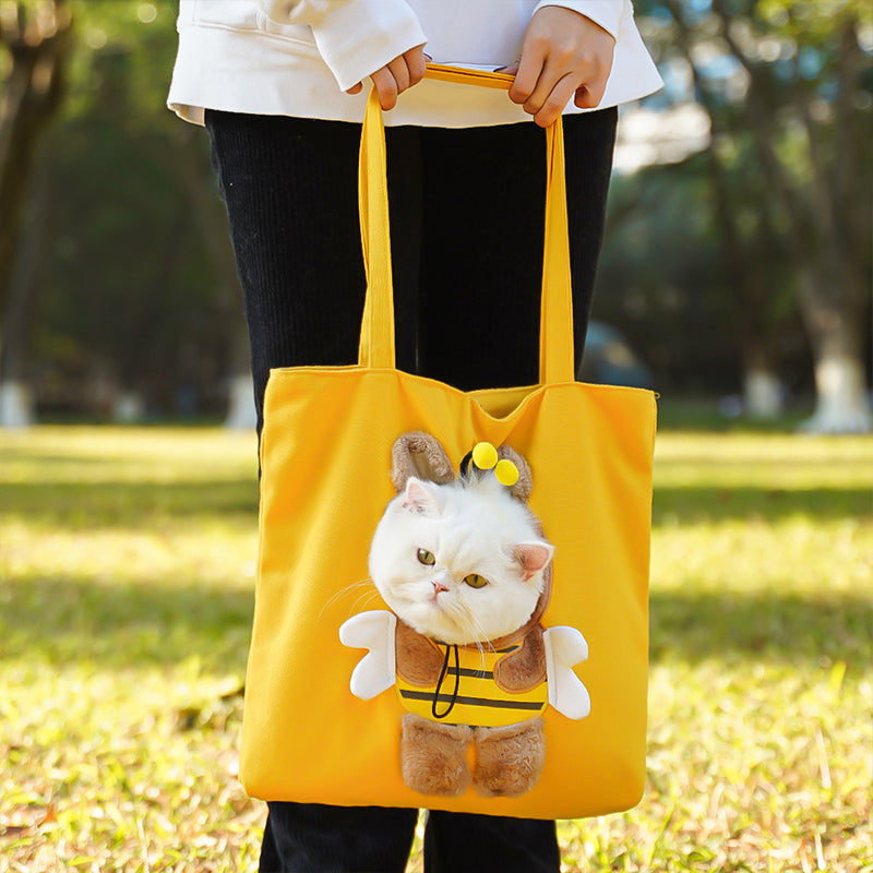 Bee Shape Pet Shoulder Bag With Exposed Head