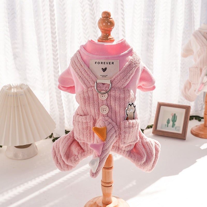 3D Dinosaur Autumn and Winter Pet Cotton Clothes