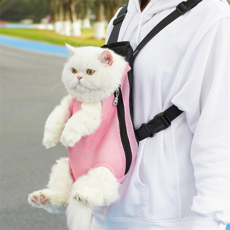 Portable Mesh Breathable Pet Backpack