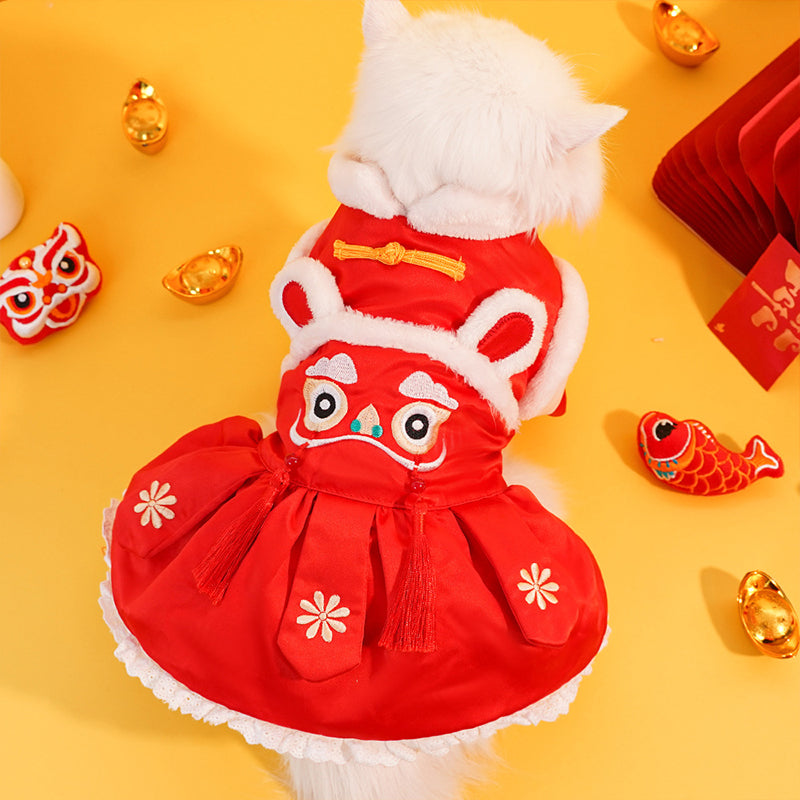Pet New Year Tang Suit Cotton-padded Jacket