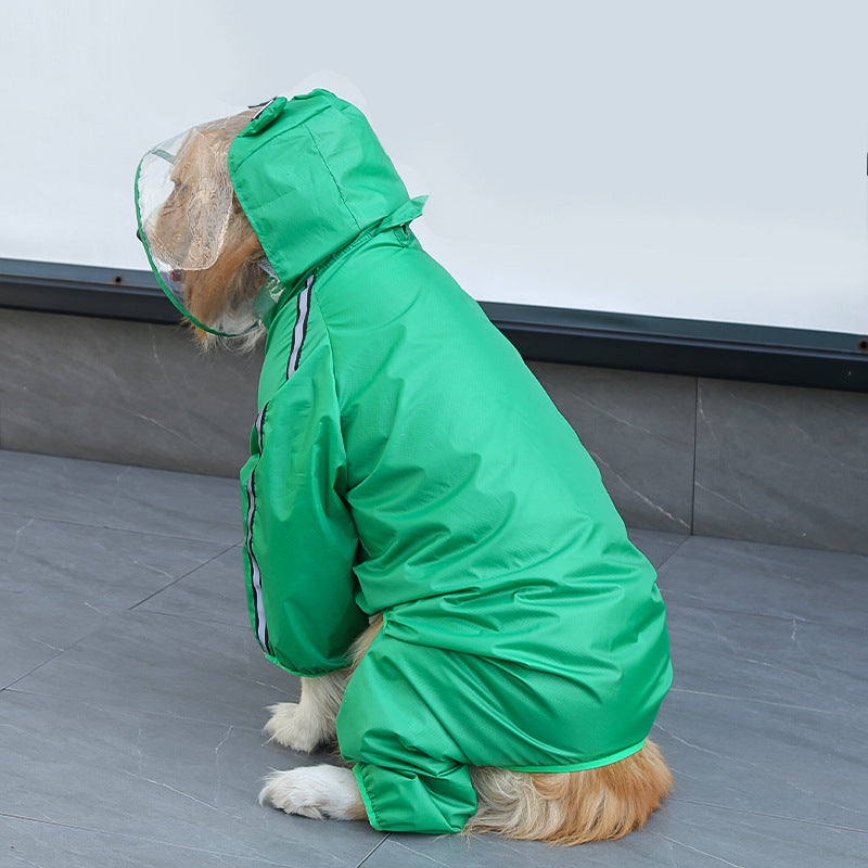 Green Frog Four-Legged Pet Raincoat