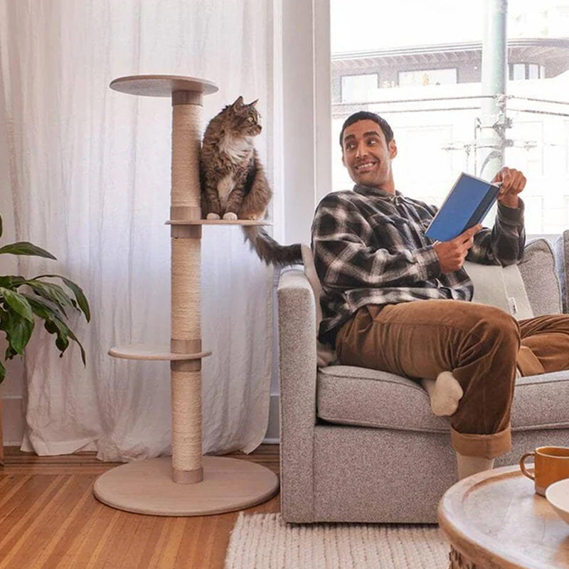 Three Tiers Of Oval Cat Tree
