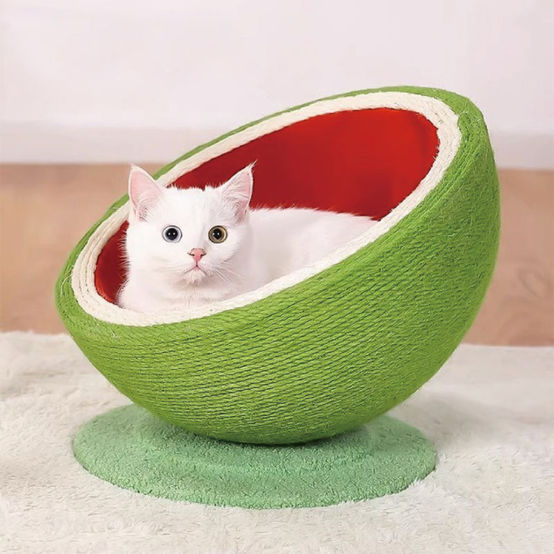 Watermelon Sisal Cat Bed Cat Scratching Board Integrated Toy