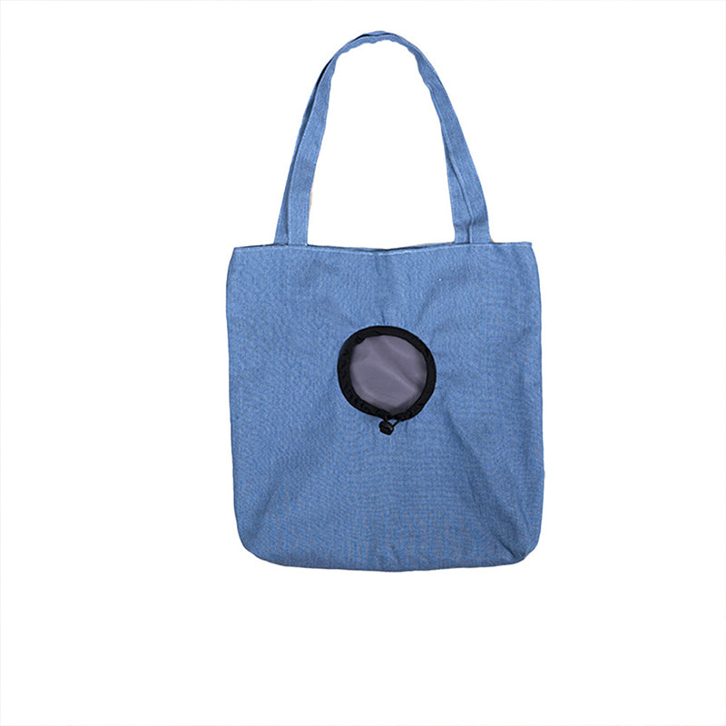 Pet shoulder bag with exposed head