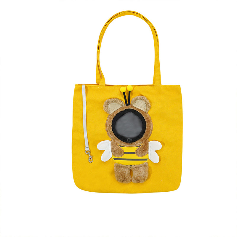Bee Shape Pet Shoulder Bag With Exposed Head