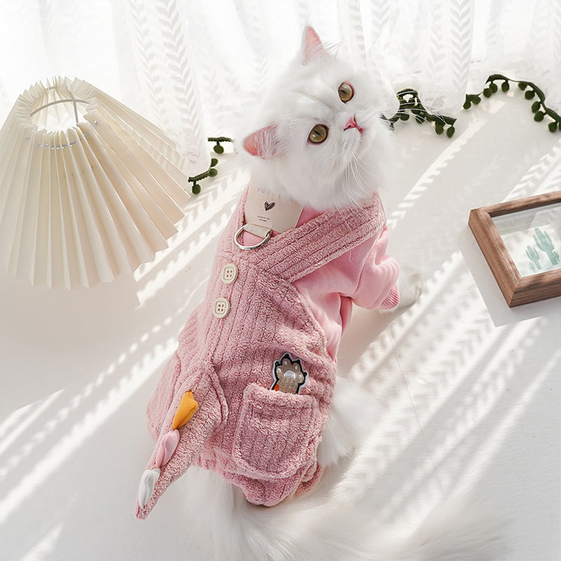 3D Dinosaur Autumn and Winter Pet Cotton Clothes