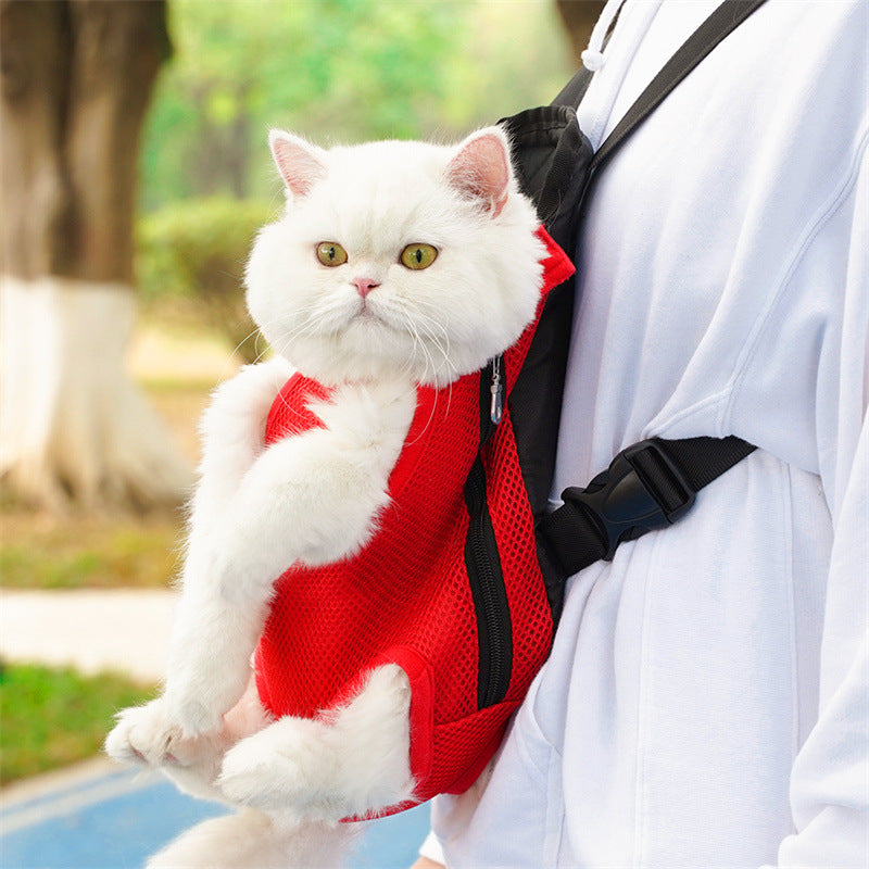 Portable Mesh Breathable Pet Backpack