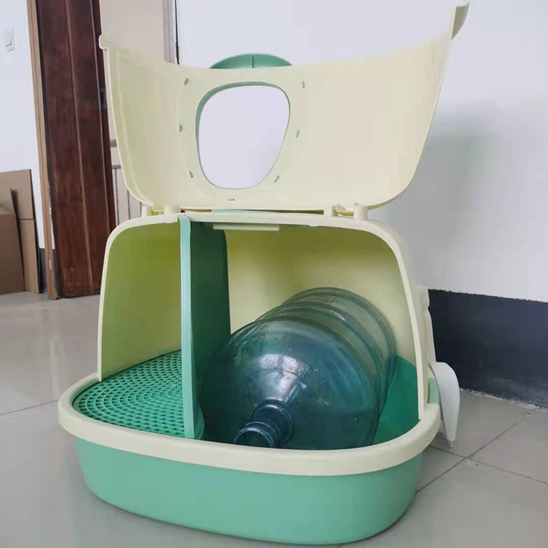 Fully Enclosed Splash-Proof Front-Flip Cat Toilet