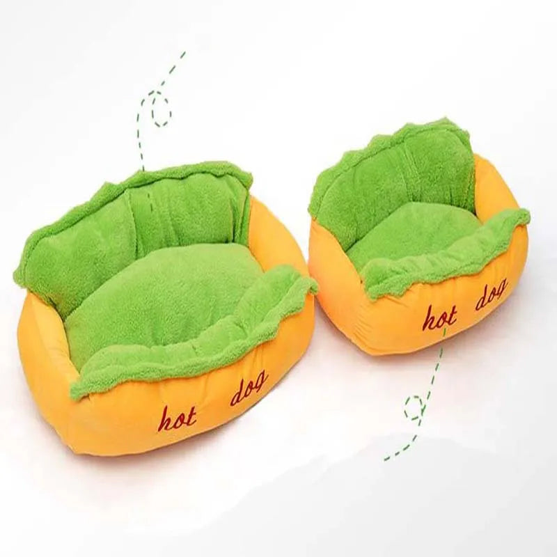 Warm Hot Dog Bed For Small Dogs