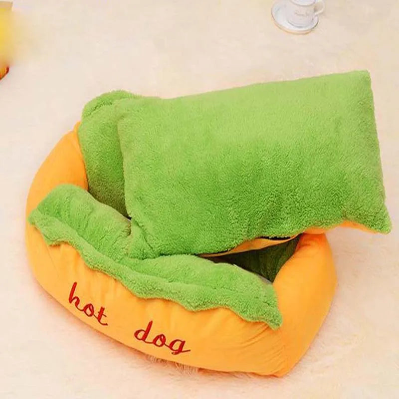 Warm Hot Dog Bed For Small Dogs