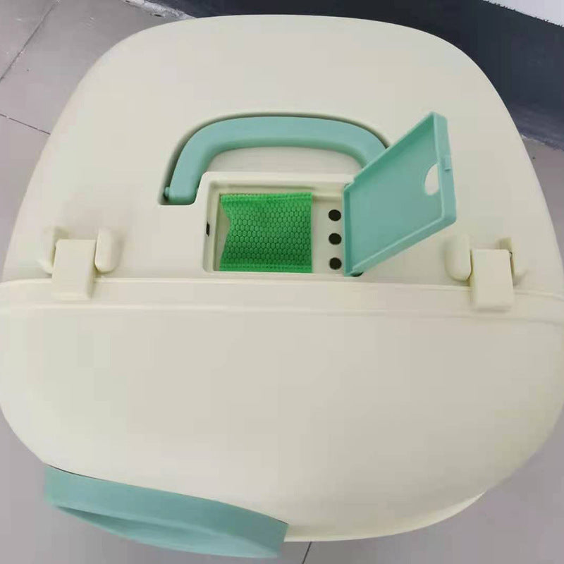Fully Enclosed Splash-Proof Front-Flip Cat Toilet