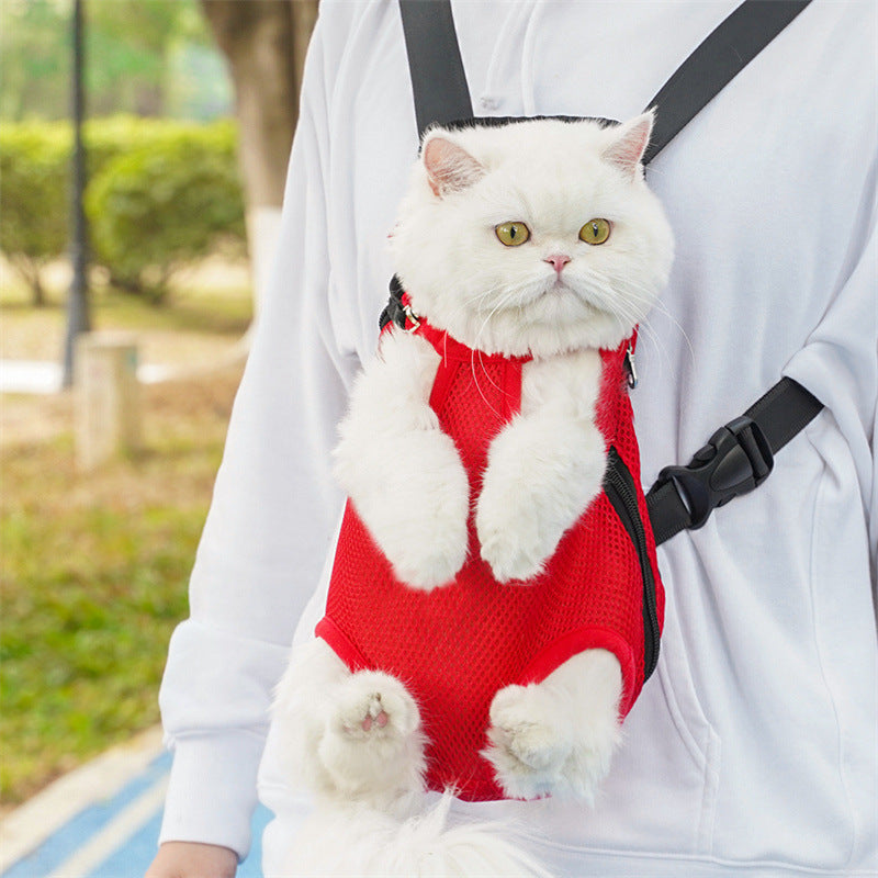 Portable Mesh Breathable Pet Backpack