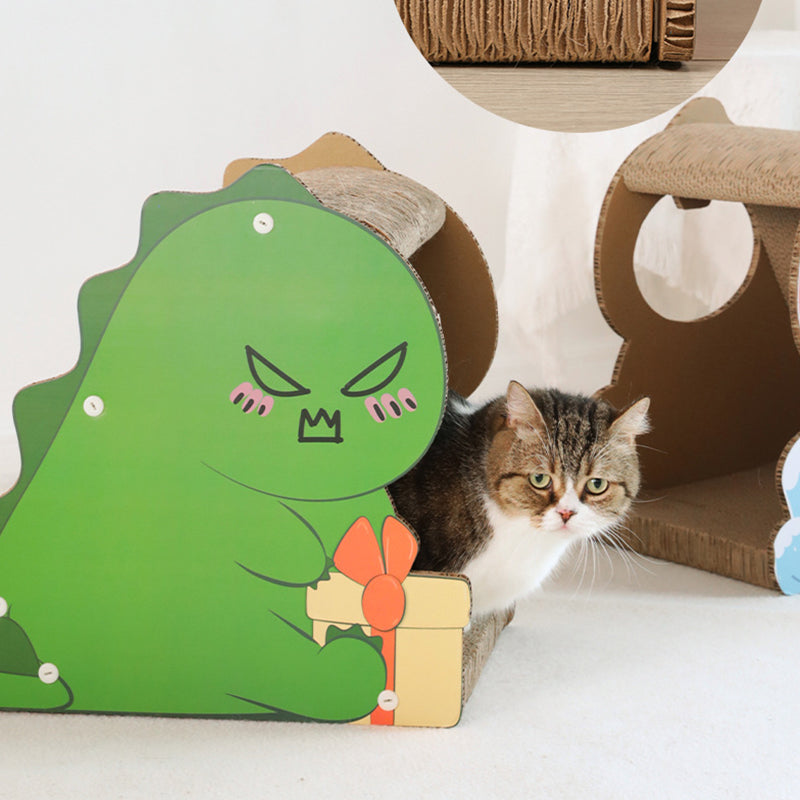 Dinosaur Cat Scratching Board Corrugated Cat Bed