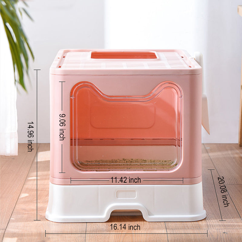 Owl Top Entry Folding Cat Litter Box