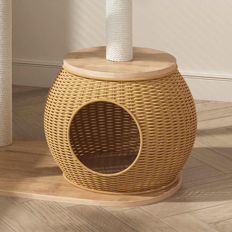 Solid Wood Cat Climbing Frame Cat Bed