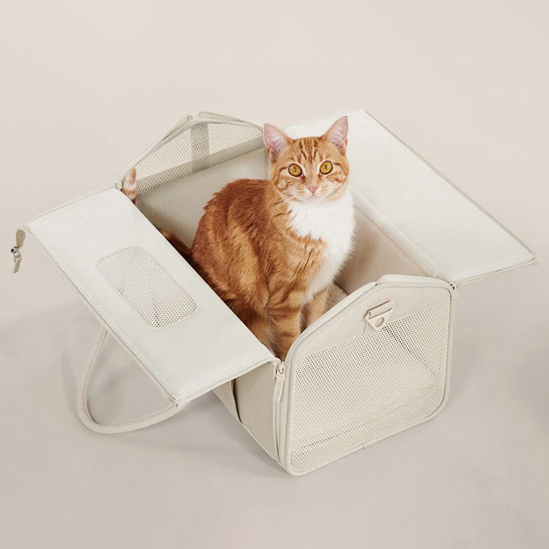 Hand-held luggage cat bed