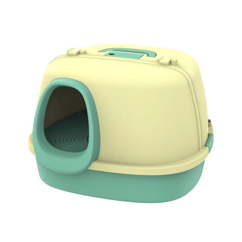 Fully Enclosed Splash-Proof Front-Flip Cat Toilet