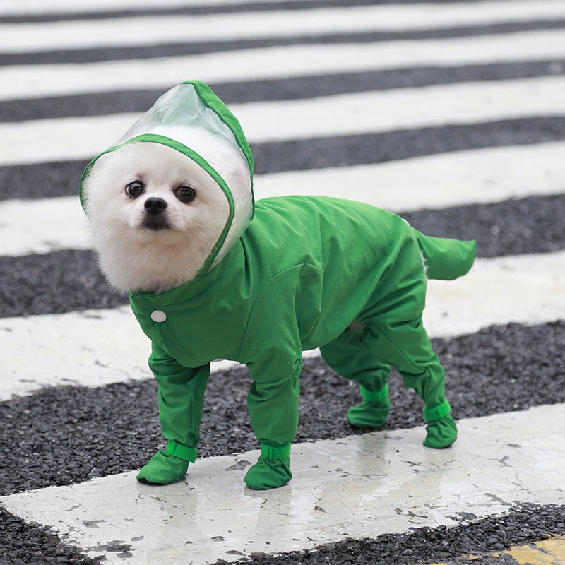 Four-Legged All-Inclusive One-Piece Waterproof Pet Raincoat