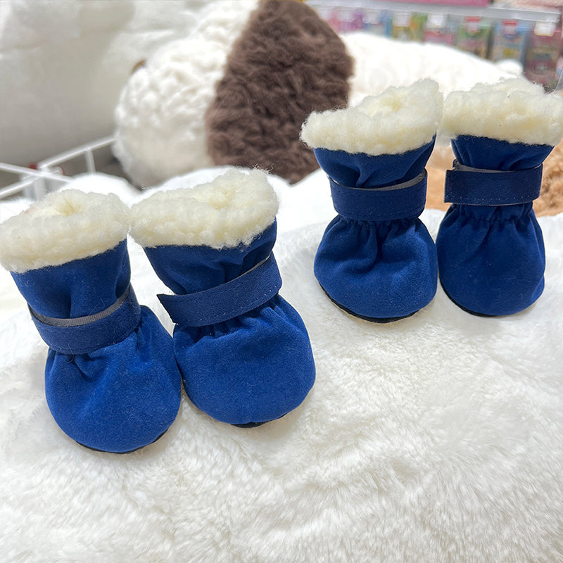 Thickened And Velvet Warm Non-Slip Dog Shoes