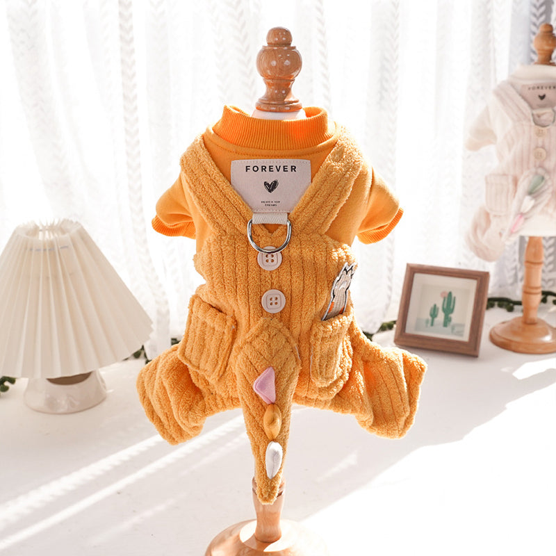 3D Dinosaur Autumn and Winter Pet Cotton Clothes