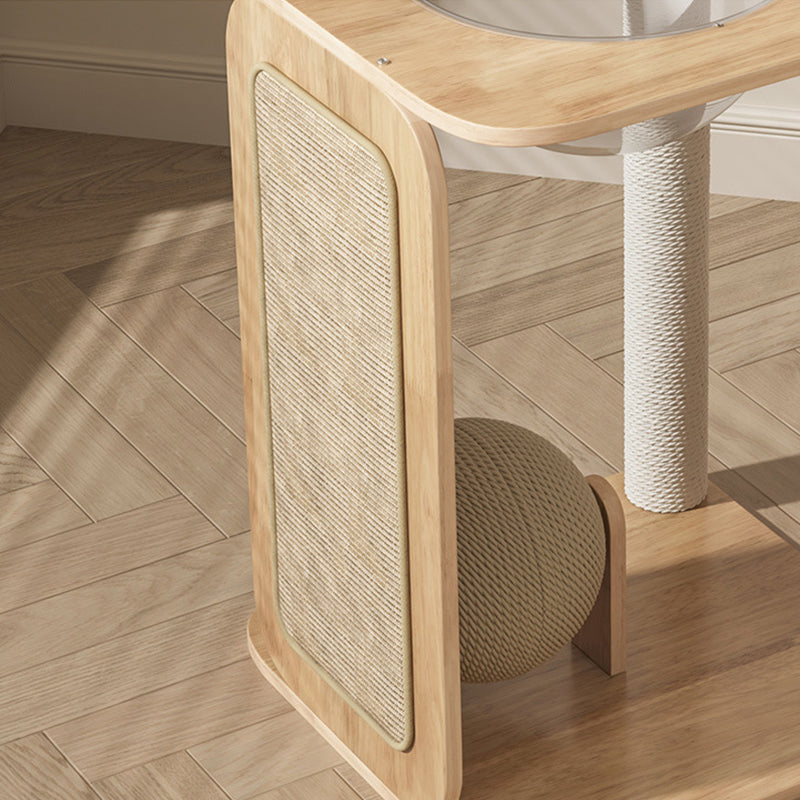 Solid Wood Cat Climbing Frame Cat Bed