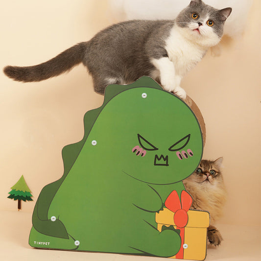 Dinosaur Cat Scratching Board Corrugated Cat Bed
