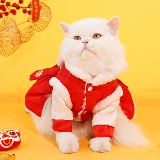 Pet New Year Tang Suit Cotton-padded Jacket